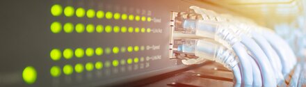 Nahaufnahme eines Routers