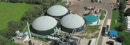 Die Biogasanlage von Biocraft Nohra aus der Luft