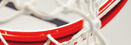 EWE business Referenz LK Friesland Nahaufnahme von Basketballkorb