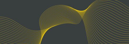 Gelbe Wellenlinien auf grauem Grund