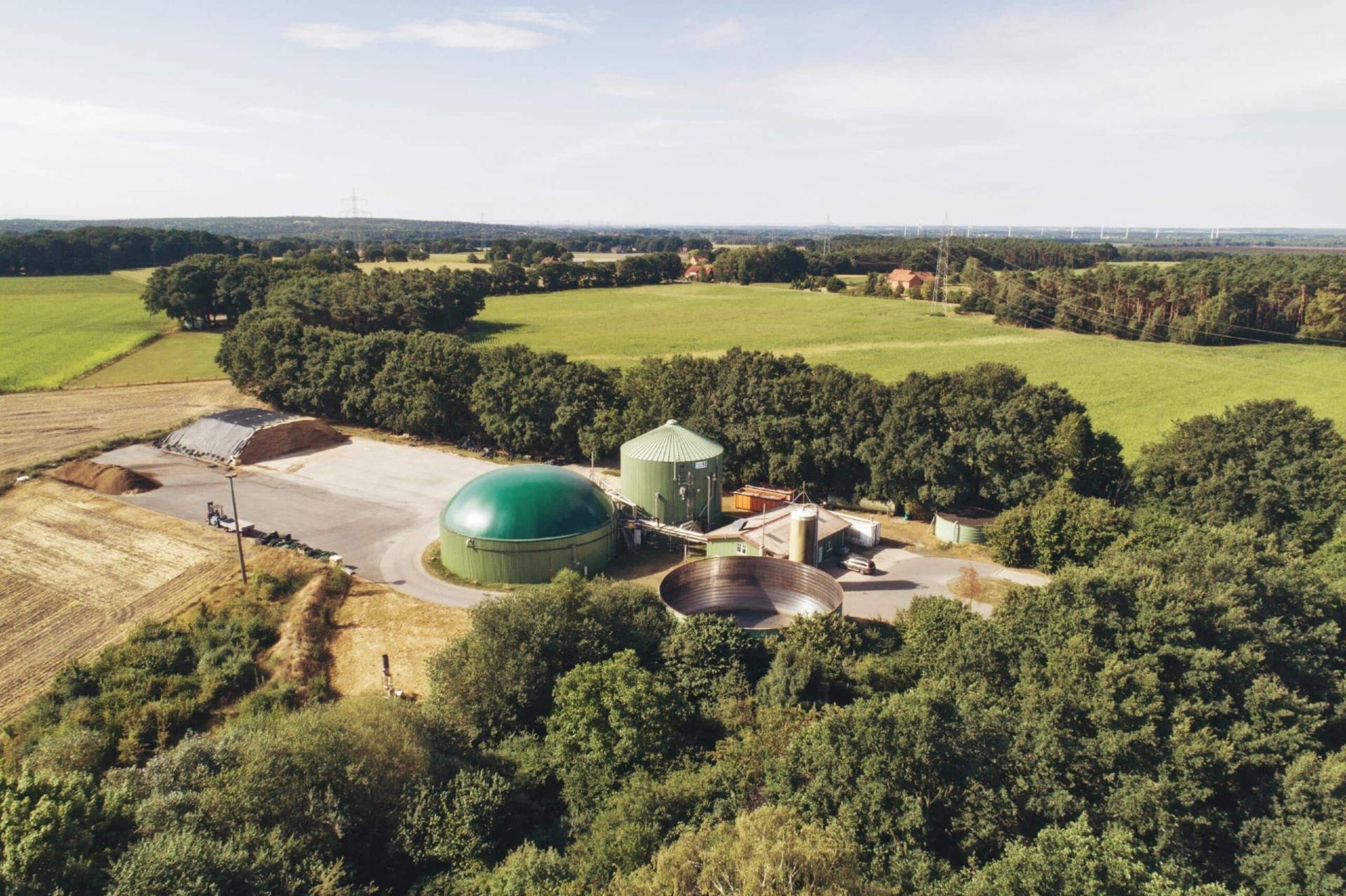 Luftbild der Biogasanlage von Carsten Wolters