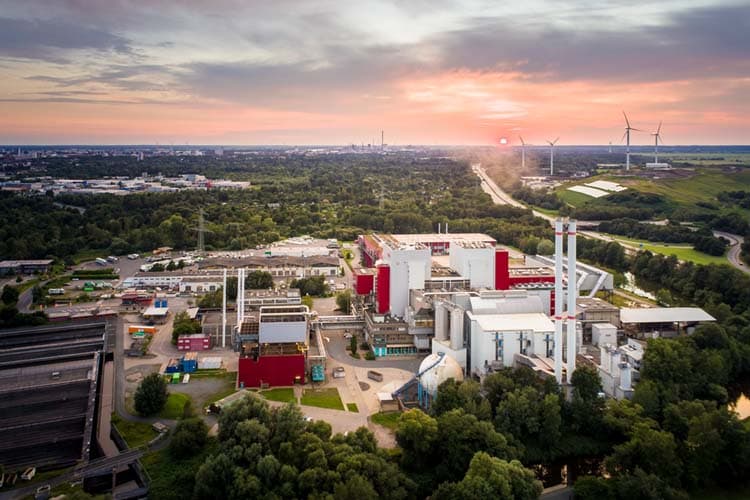 Das Müllheizkraftwerk Bremen aus der Luft