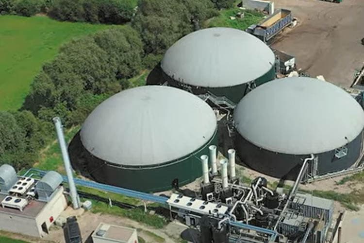 Biocraft Nohra Biogas Anlage aus der Vogelperspektive