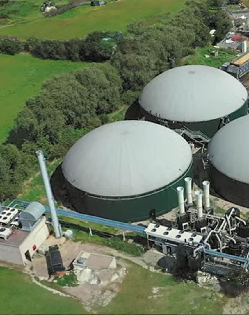 Biocraft Nohra Biogas Anlage aus der Vogelperspektive