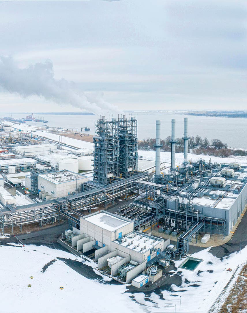 DOW Werk in Stade aus der Vogelperspektive 
