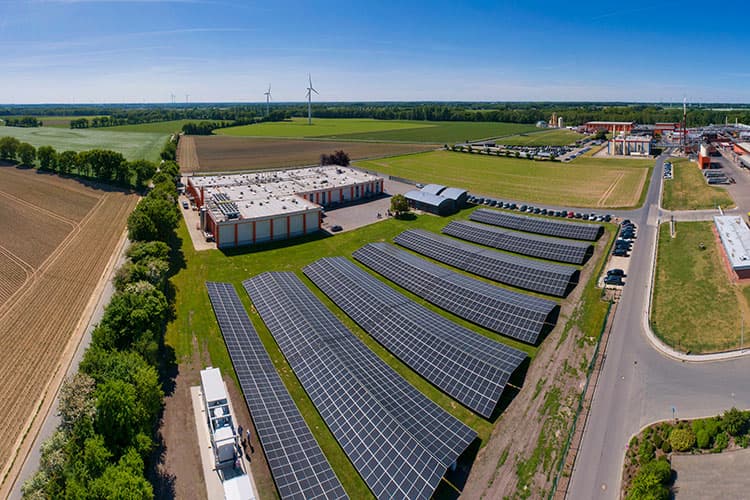 Luftbild PV-Anlage von Thomas Riedel GmbH