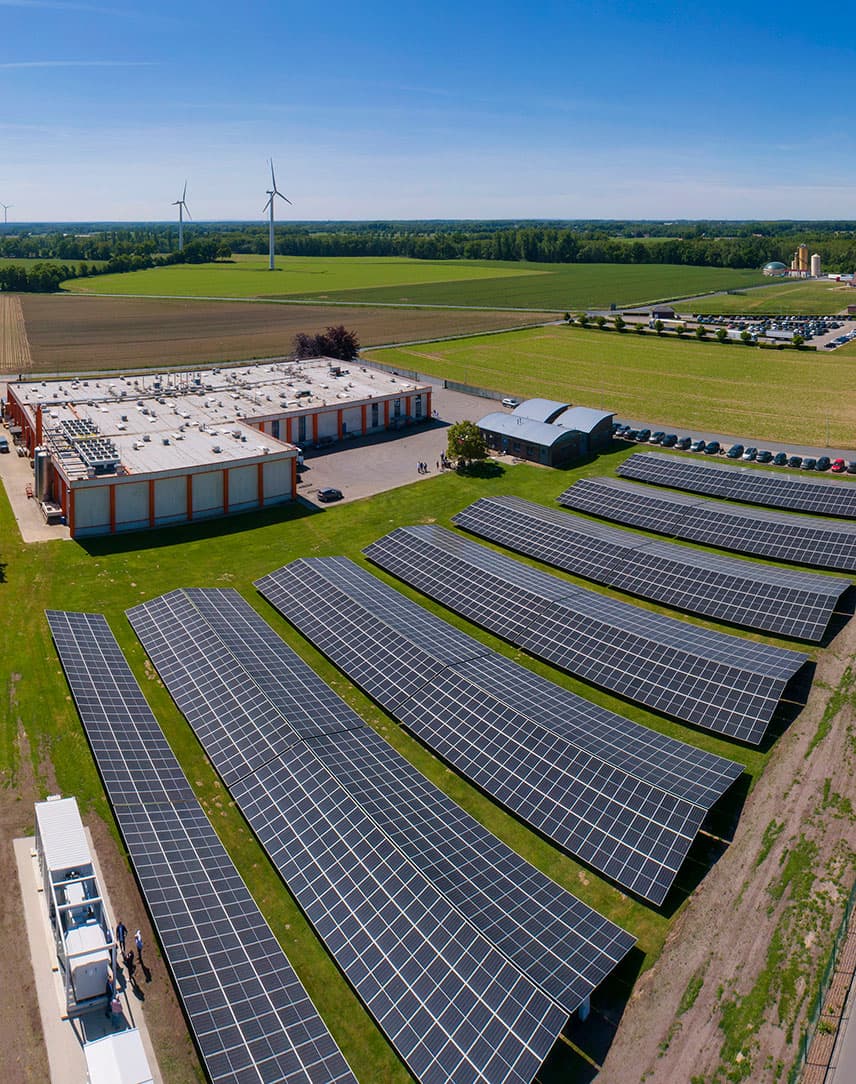 Luftbild PV-Anlage von Thomas Riedel GmbH