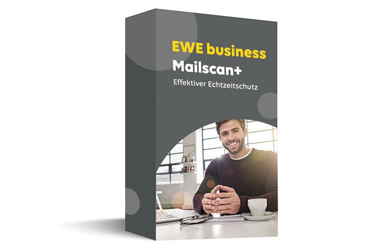 Die Verpackung des Produkts EWE business Mailscan+