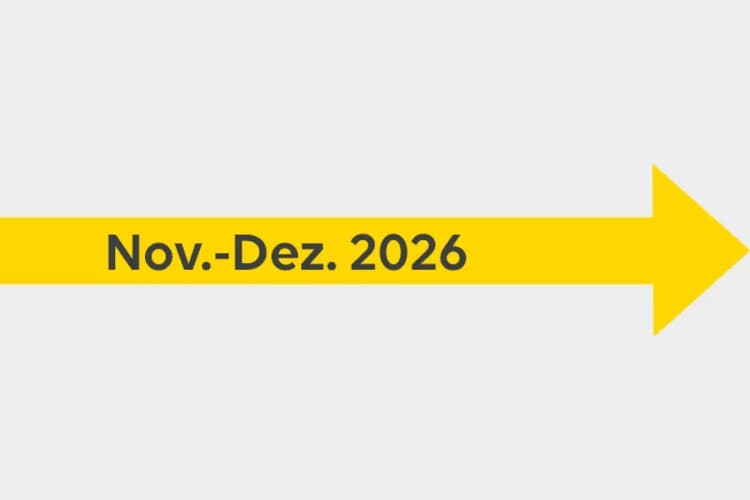 Pfeil: November - Dezember 2026