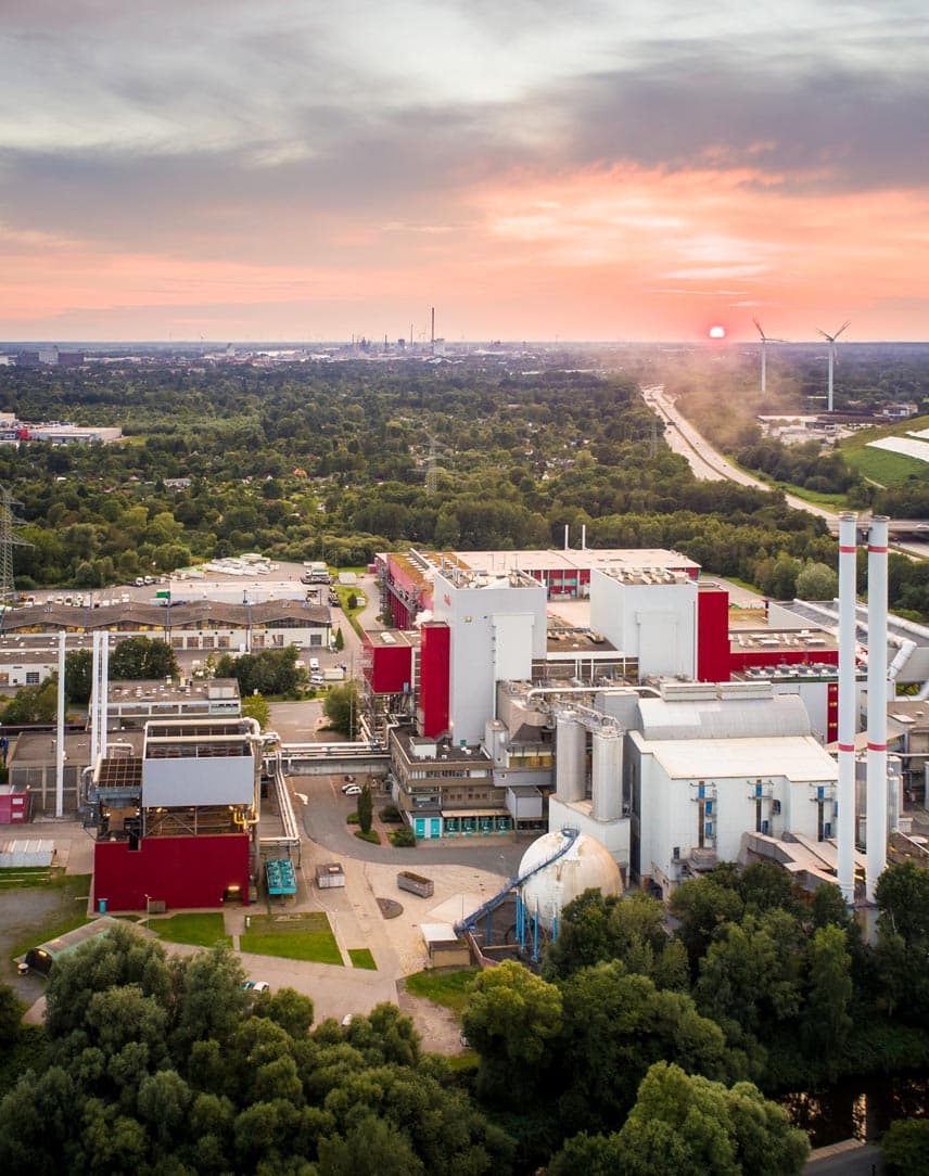 Das Müllheizkraftwerk Bremen aus der Luft