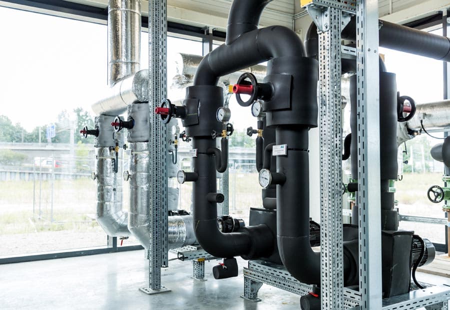 Rohrleitungen einer Energieversorgung