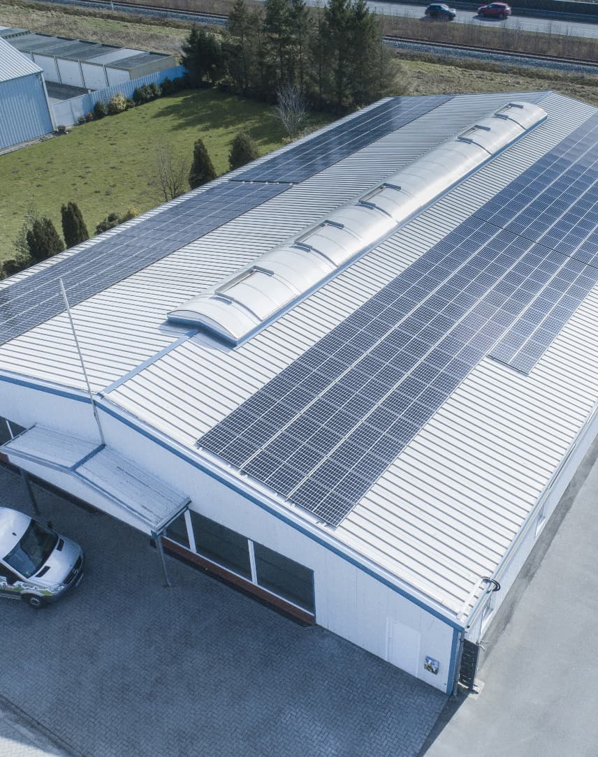 Greetsieler Eiscreme Produktionshalle aus Vogelperspektive