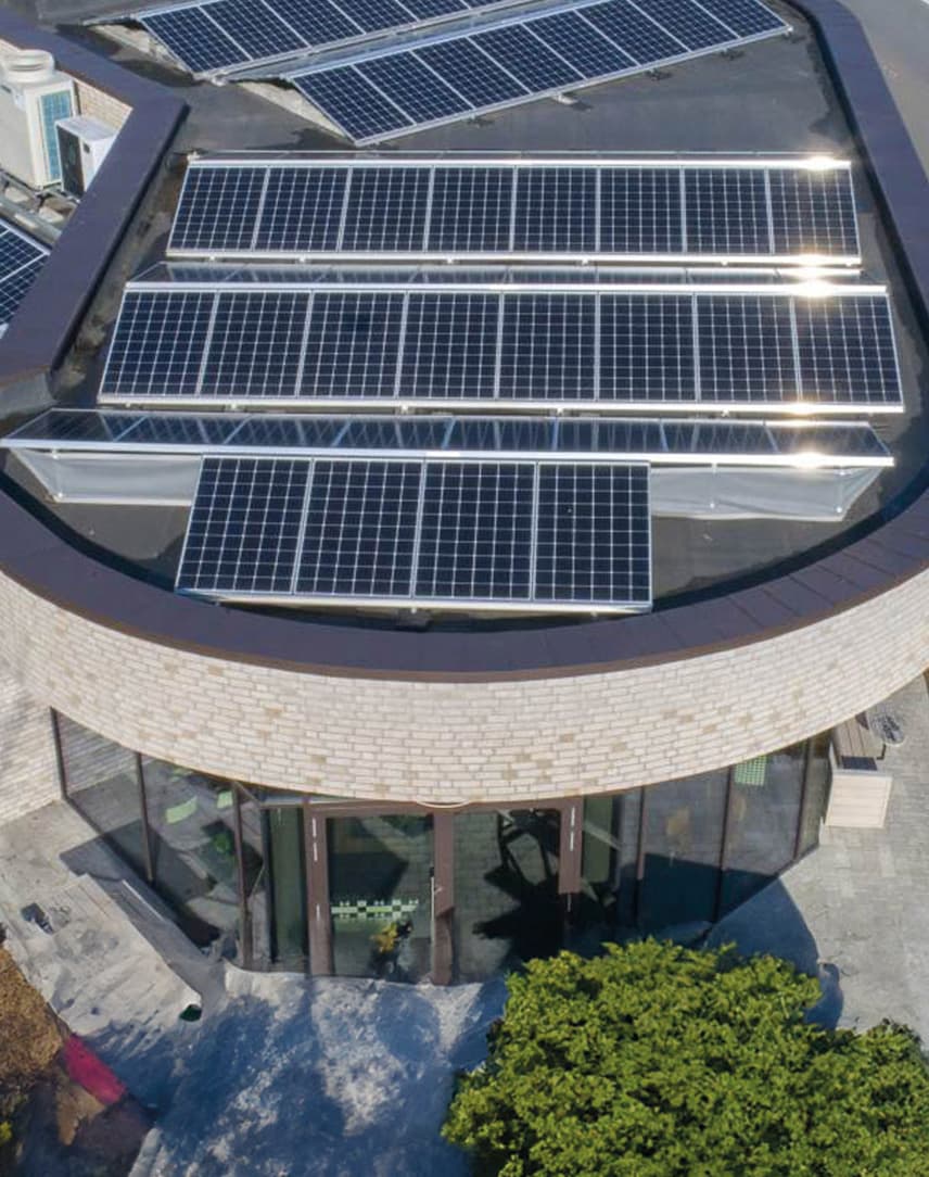 Müller Egerer PV Dach aus Vogelperspektive