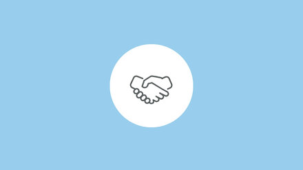 Ein Handschlag als Icon