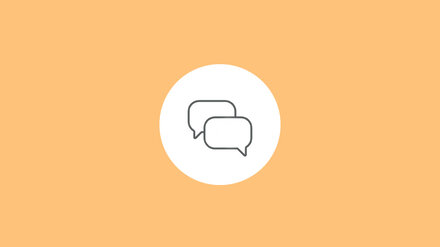 Zwei Sprechblasen als Icon