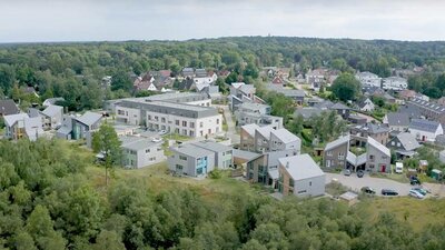 Das Quartier in Worpswede aus der Luft