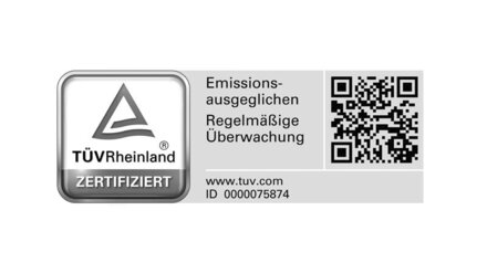 Siegel TÜV Rheinland zertifiziert