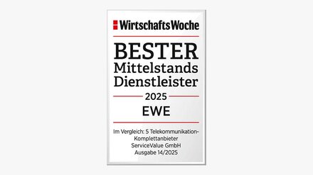 Siegel Wirtschaftswoche Bester Mittelstandsdienstleister
