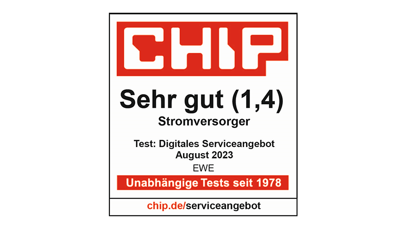 CHIP-Siegel Digitales Serviceangebot Stromversorger