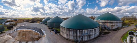 Biogasanlagen von Rainer Bolling Die Biogasanlagen von Rainer Bolling aus der Luft