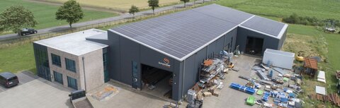 EWE business Referenz Schomaker Außenansicht Firmengelände von oben