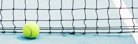 EWE business Referenz Beckedorfer Tennis Tennisball vor einem Netz