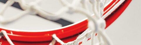 EWE business Referenz LK Friesland Nahaufnahme von Basketballkorb