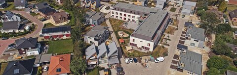 Triangel Worpswede Das Quartier in Worpswede aus der Luft