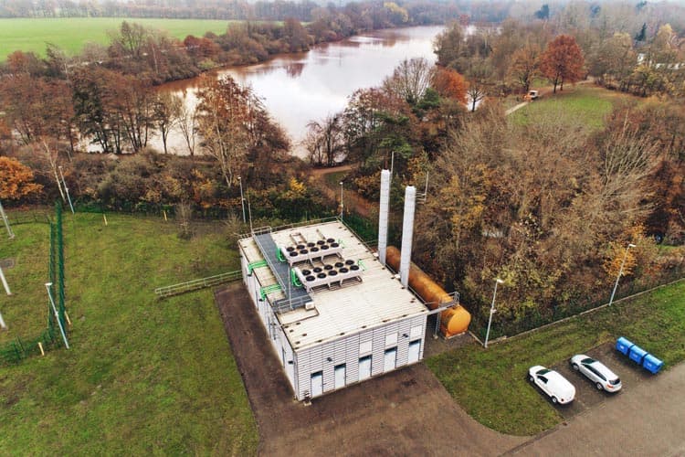 Eine Netzersatzanlage aus der Luft