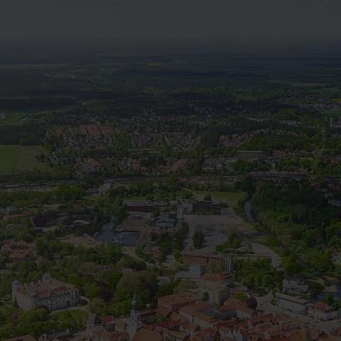 Kommunen Ein Siedlungsgebiet aus der Luft